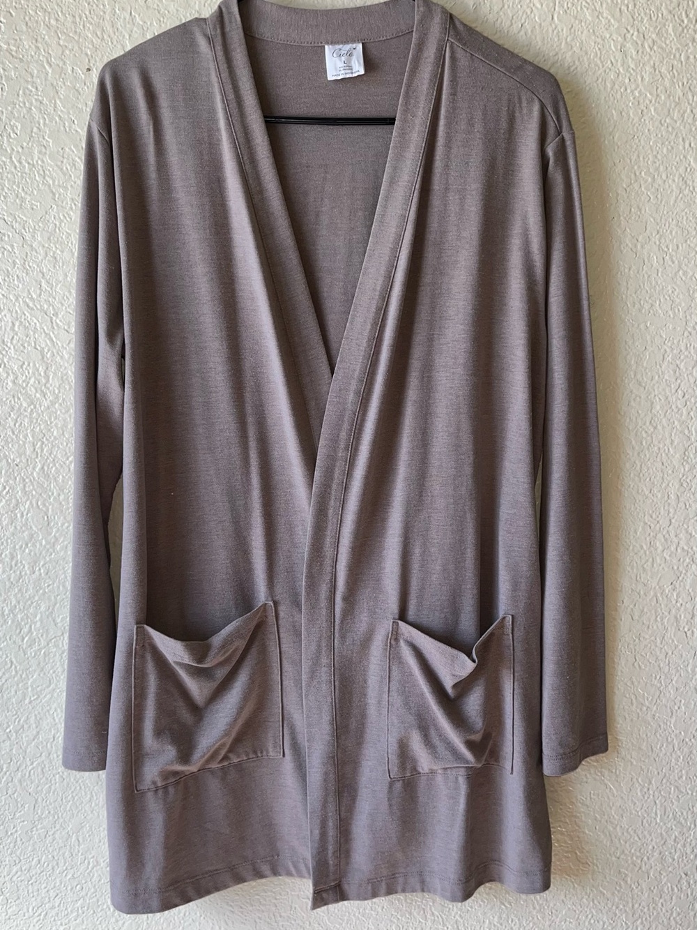 Cielo Taupe Open-Front Blazer Jacket